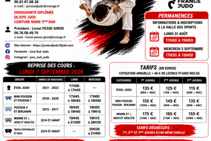 Inscription saison 2026/2027