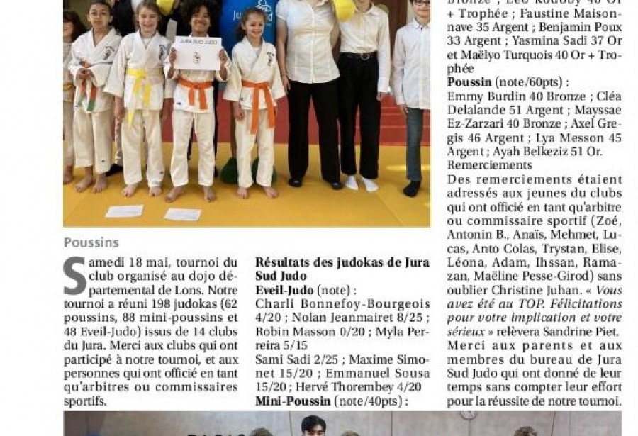 Articles l'Hebdo du Haut Jura du 29/05/2024