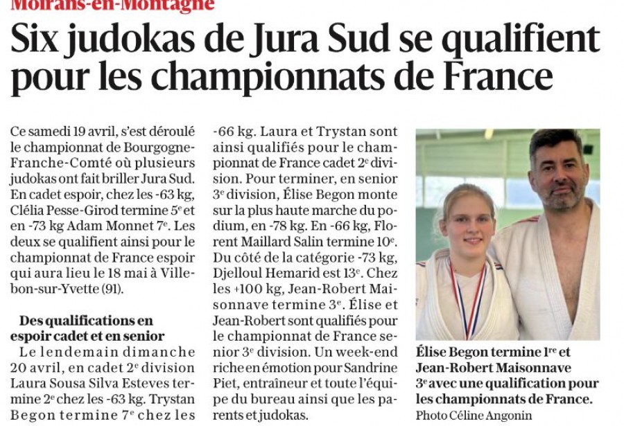 Article le Progrès du 28/04/2025