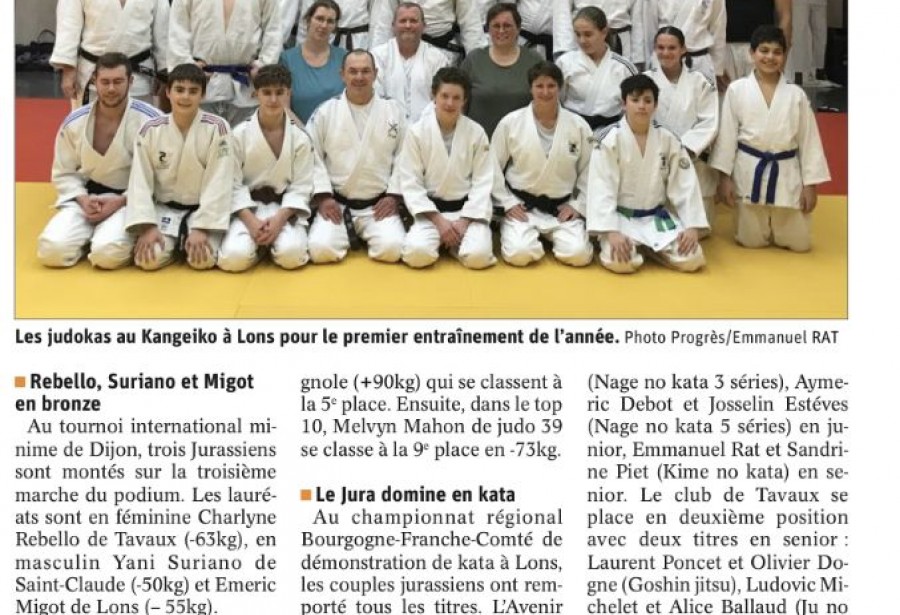 Article le Progrès du 05/01/2023