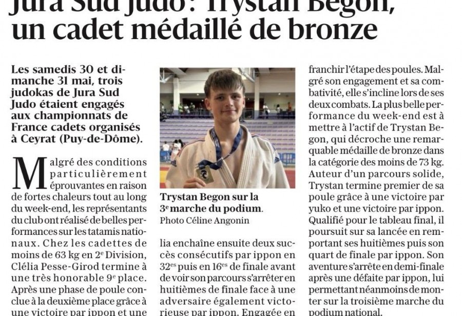 Article le Progrès du 5/06/2026